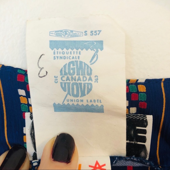 Vintage union made secretary’s dress puff sleeves - Picture 7 of 8